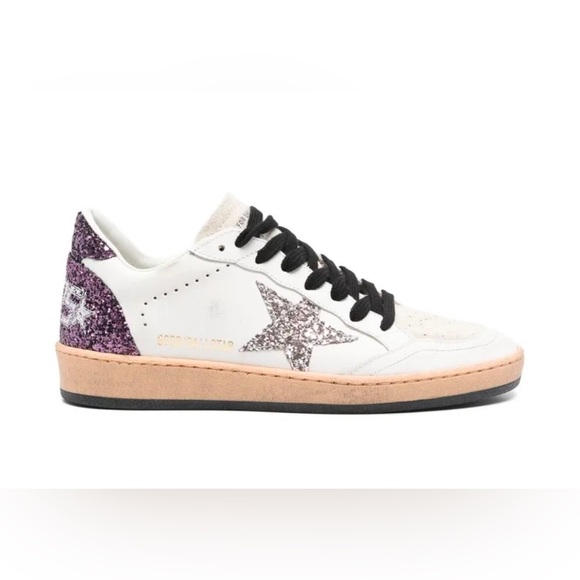 Golden Goose White Sneakers with glitter Star - Picture 7 of 9